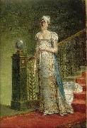 Portrait of Caroline Murat descending the staircase of elysee Palace., Francois Pascal Simon Gerard
